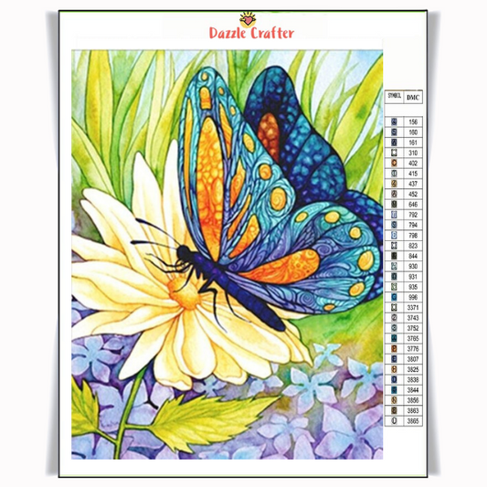 DAHLIA BUTTERFLY Diamond Painting Kit - DAZZLE CRAFTER