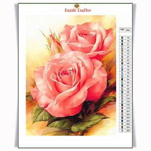 PEACH ROSES Diamond Painting Kit - DAZZLE CRAFTER
