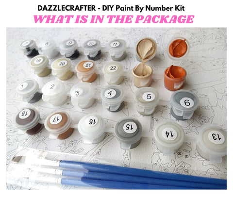 Image of MT FUJI JAPAN & CHERRY BLOSSOMS - DIY Adult Paint By Number Kit