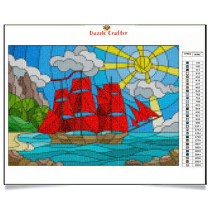 RED SAILS Diamond Painting Kit