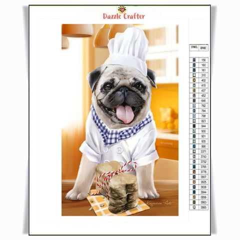 Image of LITTLE CHEF DOG Diamond Painting Kit
