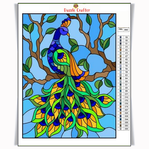 Soft Snow Stained Glass Official Diamond Painting Kit, Diamond Art