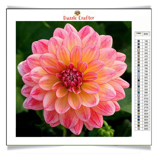 PINK DAHLIA Diamond Painting Kit - DAZZLE CRAFTER