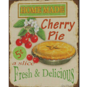 VINTAGE CHERRY PIE POSTER Diamond Painting Kit - DAZZLE CRAFTER