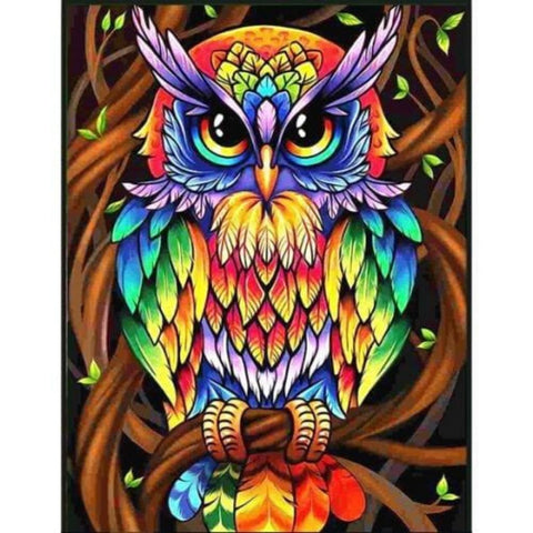MULTICOLOR OWL Diamond Painting Kit – DAZZLE CRAFTER