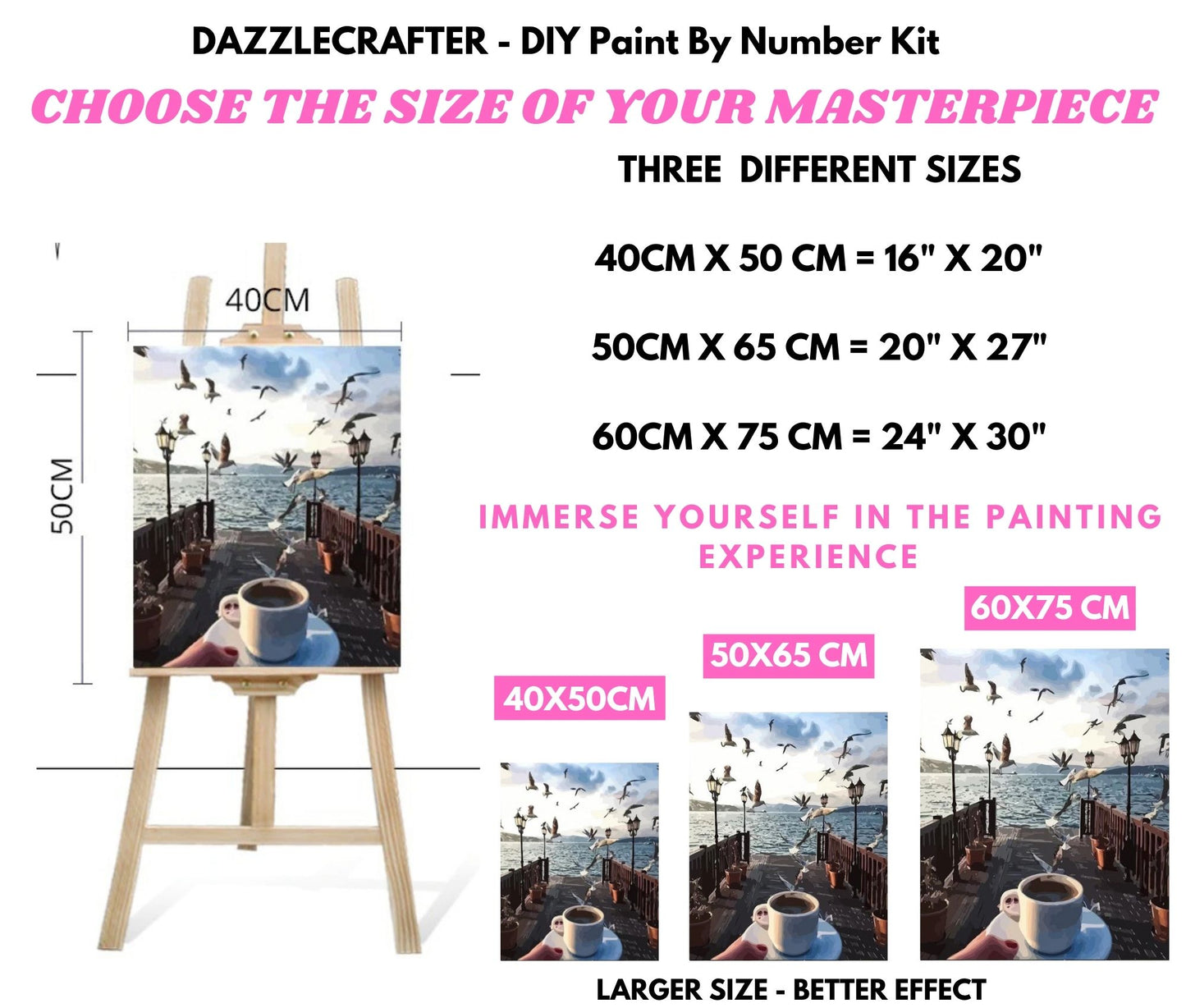CAT GAZING OUT OF THE WINDOW  - DIY Adult Paint By Number Kit
