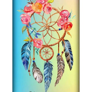 PINK FLOWERS DREAMCATCHER Diamond Painting Kit - DAZZLE CRAFTER
