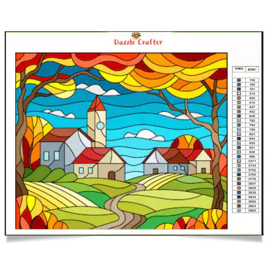 VILLAS IN THE VALLEY Diamond Painting Kit