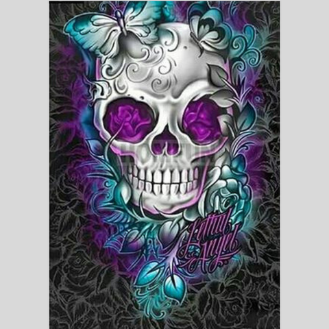 Image of SKULL BUTTERFLY Diamond Painting Kit - DAZZLE CRAFTER