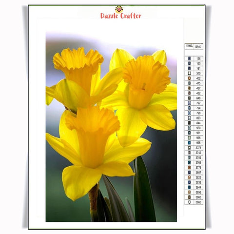 Image of PRETTY YELLOW FLOWERS Diamond Painting Kit