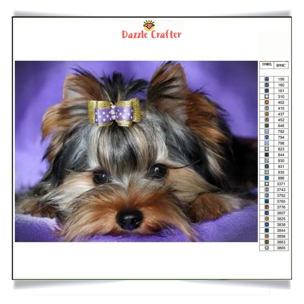 DAINTY DARLING DOG Diamond Painting Kit