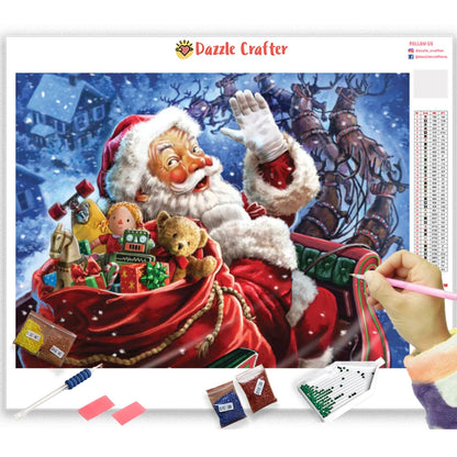 JOYFUL CHRISTMAS SANTA  Diamond Painting Kit