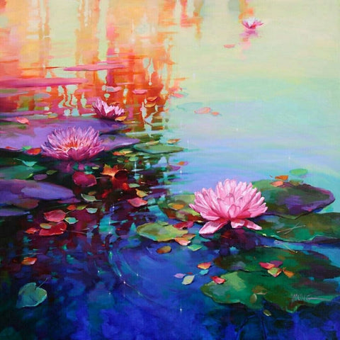 Image of PINK LOTUS GLORY Diamond Painting Kit - DAZZLE CRAFTER