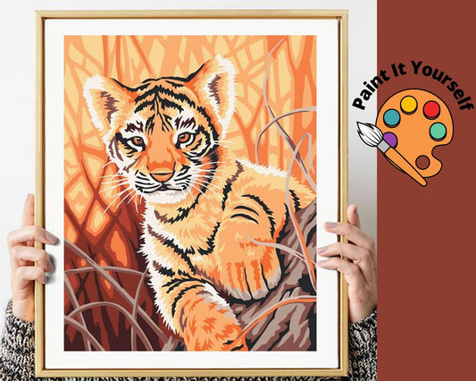 BABY TIGER - DIY Adult Paint By Number Kit