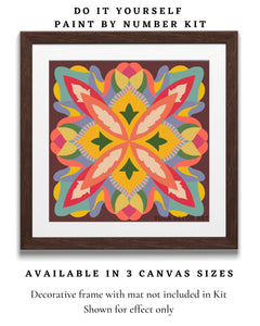 Mandala PAINT by NUMBER Kit for Adult , DIY Mandala Wall Art Art , Easy Beginner Acrylic Painting Kit,Home Decor Gift