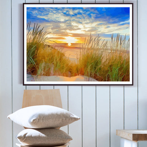 Image of WATCHING THE SUNSET- Paint By Numbers DIY Kit - DAZZLE CRAFTER