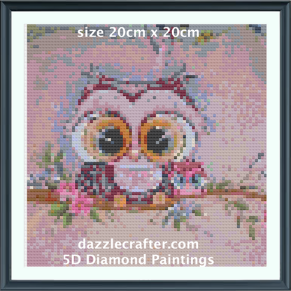 OWL WITH BOW Diamond Painting  Beginner's Kit - DAZZLE CRAFTER