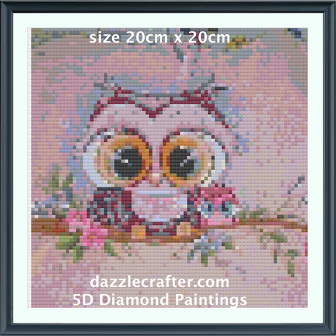 Image of OWL WITH BOW Diamond Painting  Beginner's Kit - DAZZLE CRAFTER