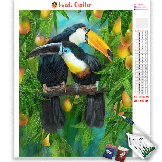 TWIN TOUCAN BIRDS Diamond Painting Kit