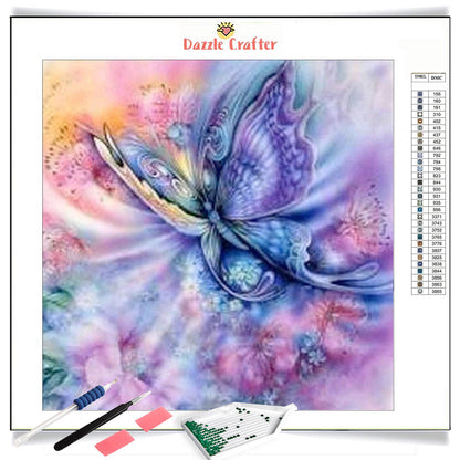 DAZZLING LILAC BUTTERFLY Diamond Painting Kit