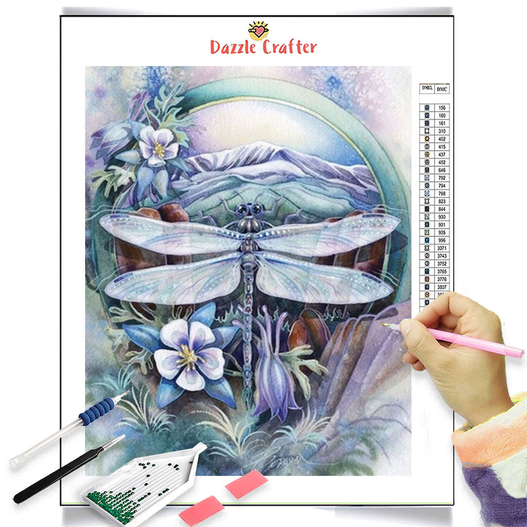 LILAC DRAGONFLY Diamond Painting Kit