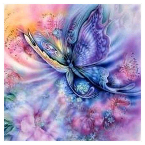 Image of DAZZLING LILAC BUTTERFLY Diamond Painting Kit