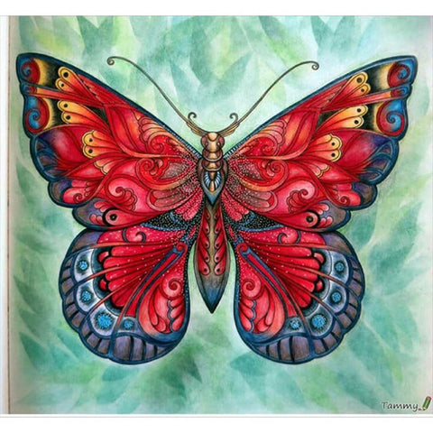 Image of RED MAGIC BUTTERFLY Diamond Painting Kit
