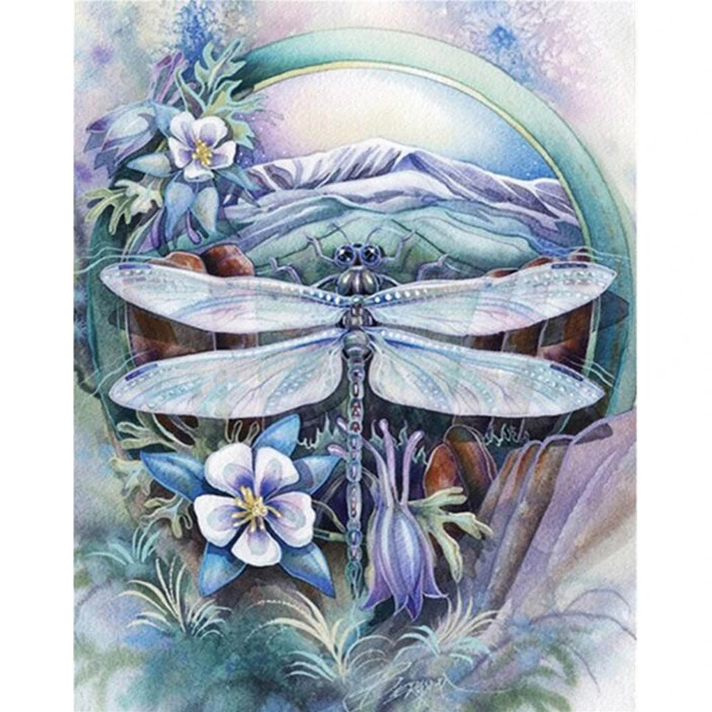 LILAC DRAGONFLY Diamond Painting Kit