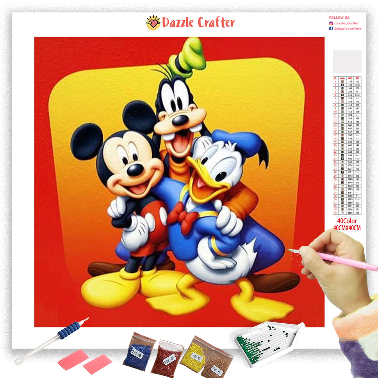 MICKEY AND FRIENDS Diamond Painting Kit – DAZZLE CRAFTER