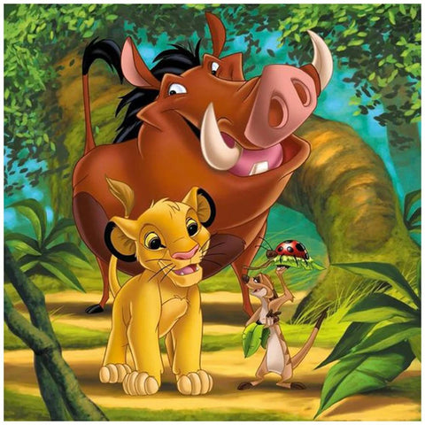 Image of SIMBA AND PUMBAA  Diamond Painting Kit