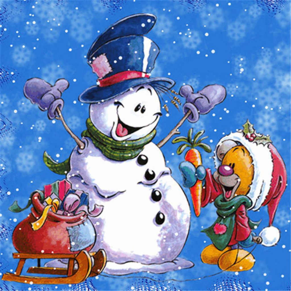 GOOD TIDINGS SNOWMAN Diamond Painting Kit