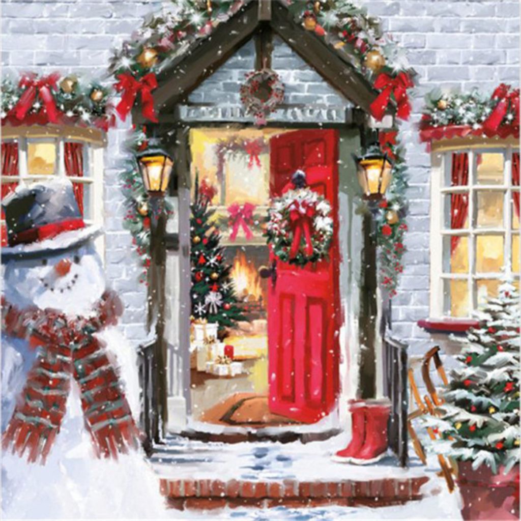 WELCOME HOME FOR CHRISTMAS Diamond Painting Kit – DAZZLE CRAFTER