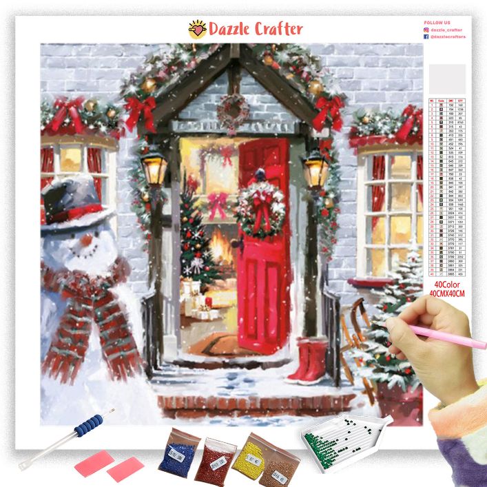 WELCOME HOME FOR CHRISTMAS Diamond Painting Kit – DAZZLE CRAFTER