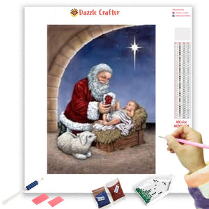 BABY JESUS LEADING STAR Diamond Painting Kit