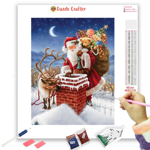 Image of CHRISTMAS IN THE AIR Diamond Painting Kit