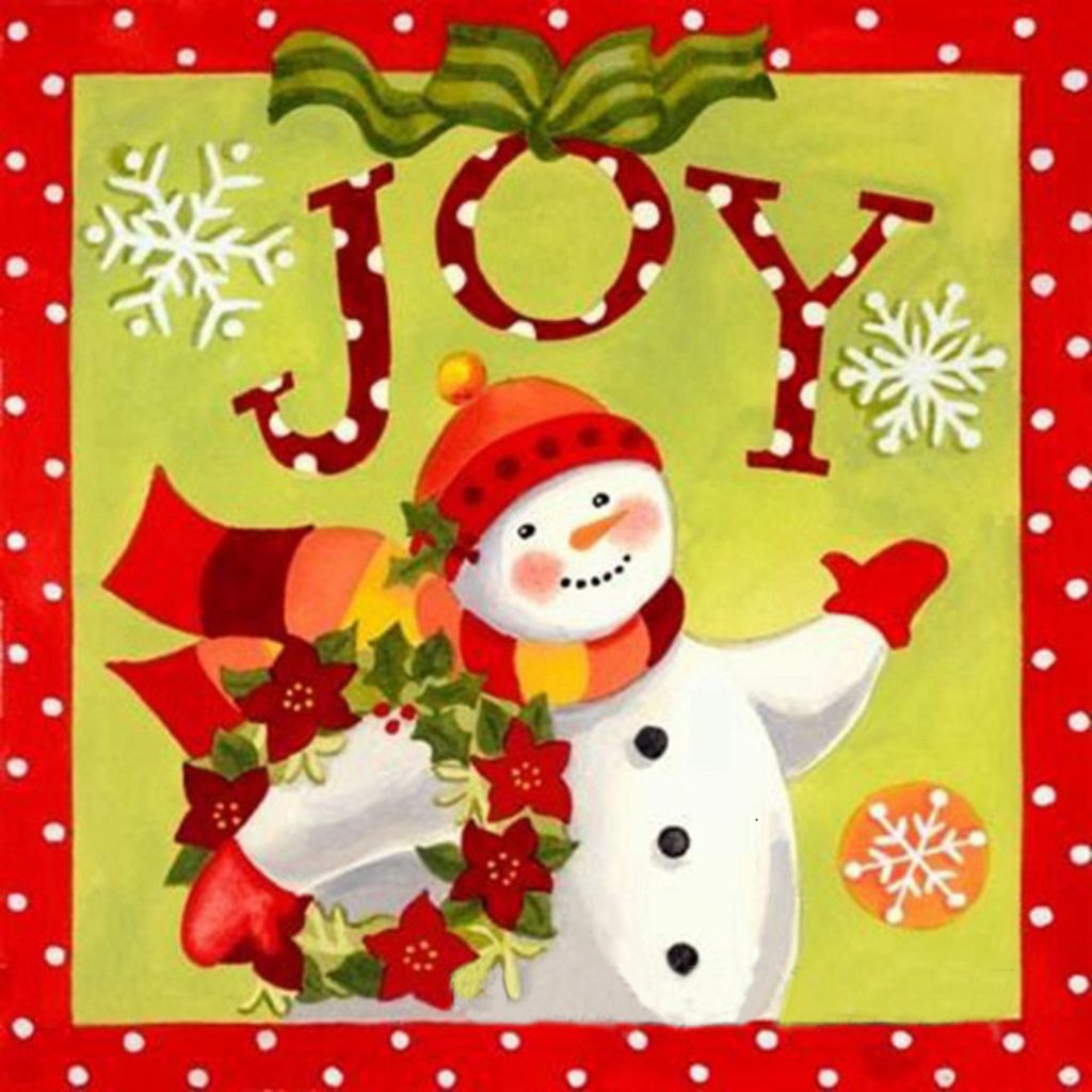 JOY TO ALL  SNOWMAN Diamond Painting Kit