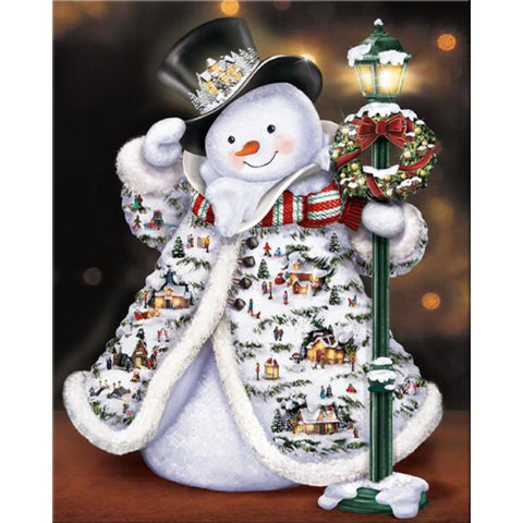 Image of GOOD TIDINGS SNOWMAN Diamond Painting Kit