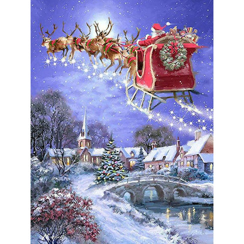 Image of DASHING THROUGH THE SNOW  Diamond Painting Kit