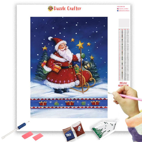 Image of STARRY NIGHTS SANTA  Diamond Painting Kit