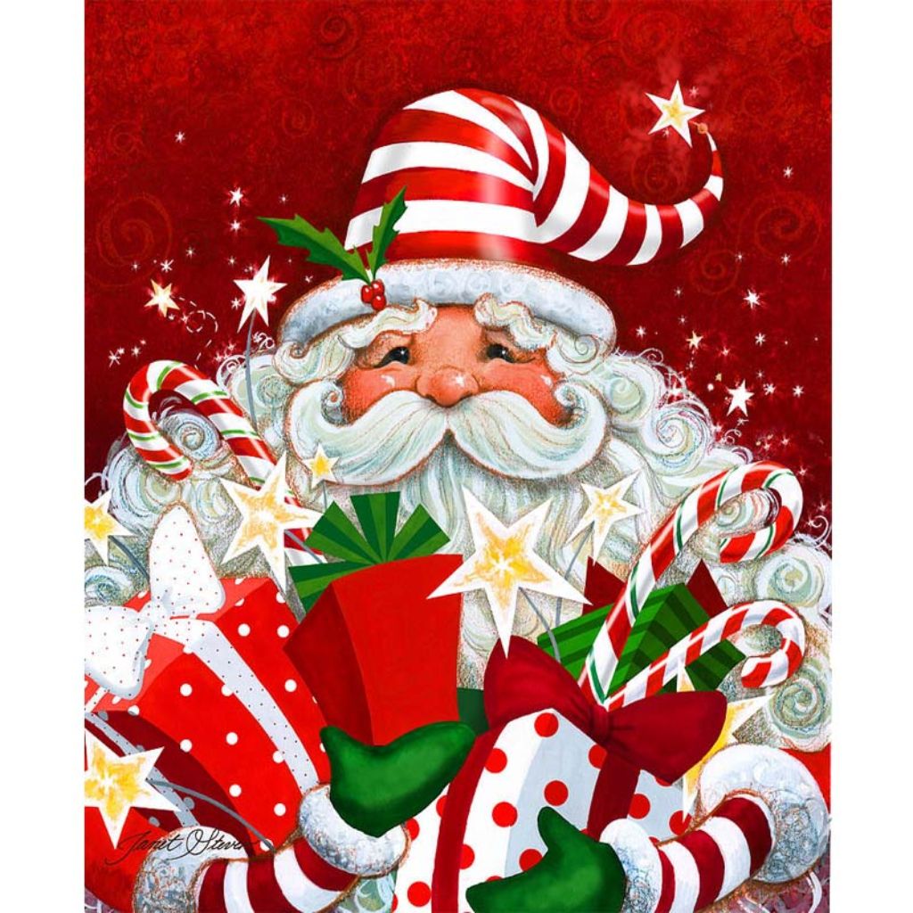 MERRY AND BRIGHT SANTA Diamond Painting Kit – DAZZLE CRAFTER