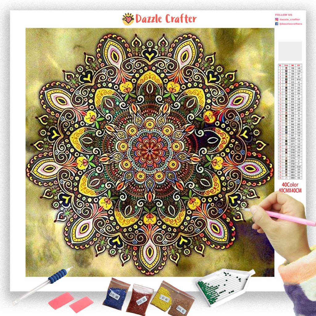 COLORFUL TREE MANDALA Diamond Painting Kit – DAZZLE CRAFTER