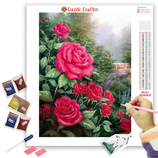 RED ROSES Diamond Painting Kit - DAZZLE CRAFTER