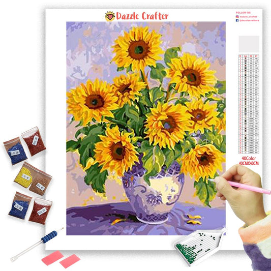 SUNFLOWER BEAUTY 3 - Diamond Painting Kit