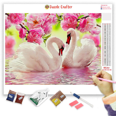 Image of SWAN LOVE Diamond Painting Kit