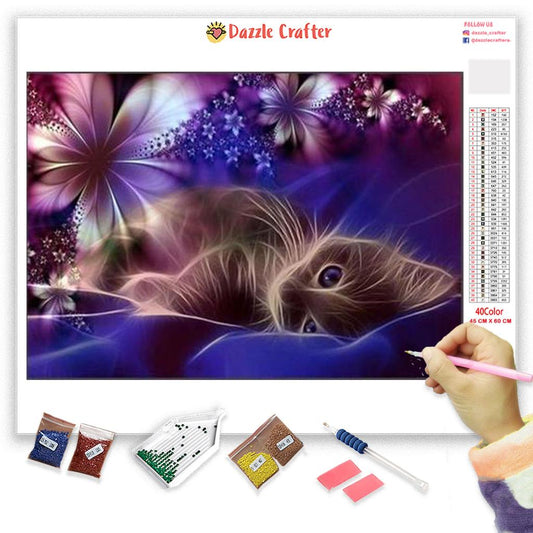 FLOWER CAT Diamond Painting Kit