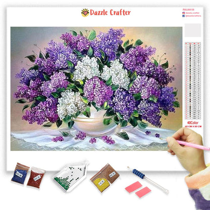 PURPLE LAVENDER BOUQUET Diamond Painting Kit - DAZZLE CRAFTER