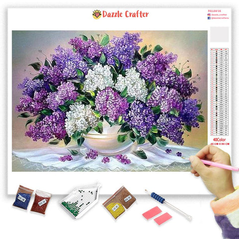 Image of PURPLE LAVENDER BOUQUET Diamond Painting Kit - DAZZLE CRAFTER