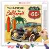 ROUTE66 TO CALIFORNIA VINTAGE Diamond Painting Kit