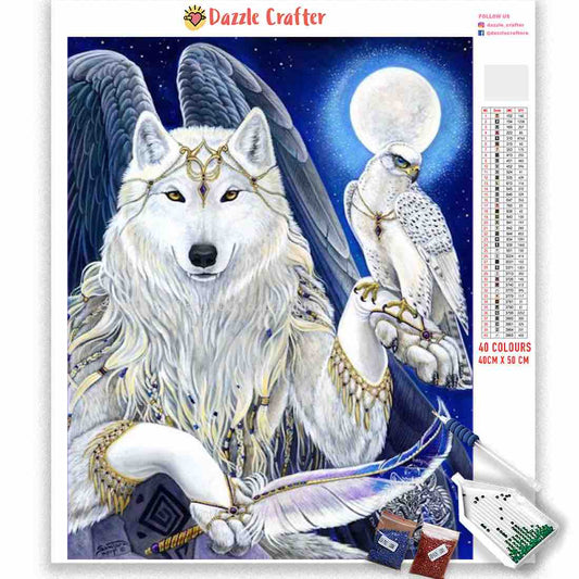 QUEEN WHITE WOLF Diamond Painting Kit