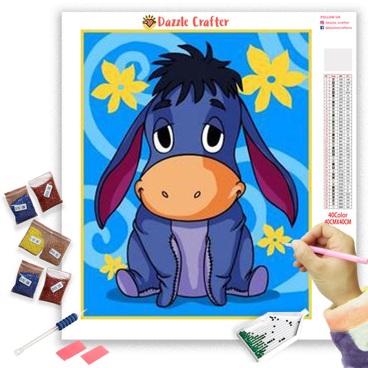 FLOWER EEYORE Diamond Painting Kit